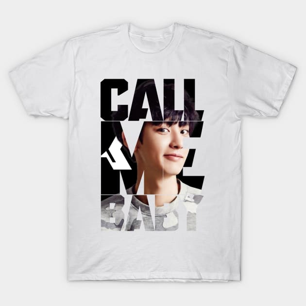 EXO Chanyeol Call Me Baby Typography T-Shirt by iKPOPSTORE